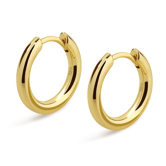 Sterling Silver Hoop Earrings Hypoallergenic Minimalist Chic Jewelry Set
